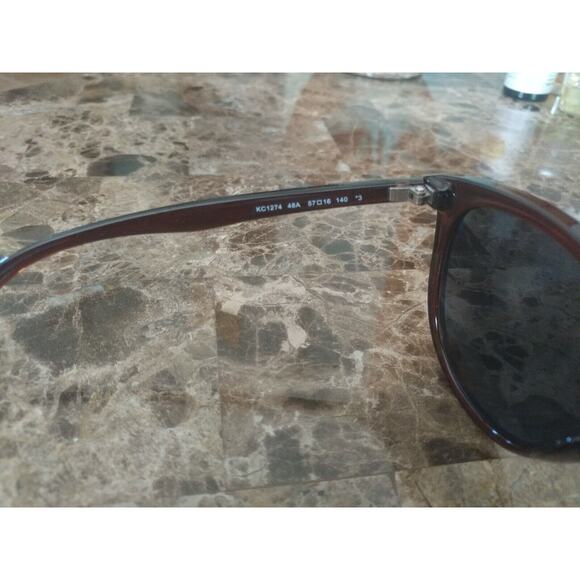 Kenneth Cole Reaction KC1274-48A Shiny Crystal Brown/ Smoke Lenses Sunglasses - Picture 6 of 8